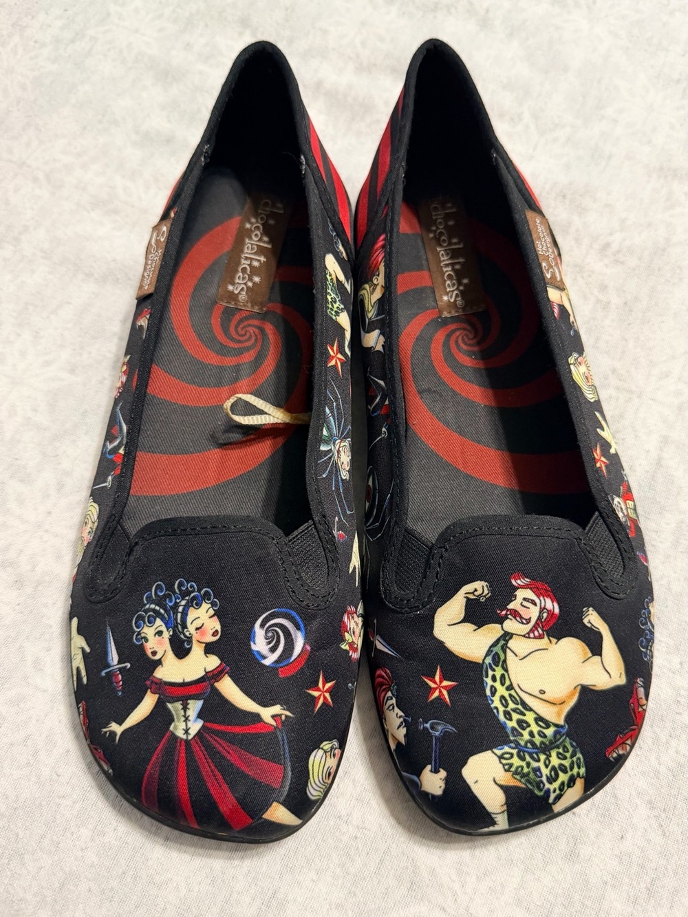 NWOT Hot Chocolate Design Chocolaticas Freak Show Slip-On Flats Size 37 / US 7